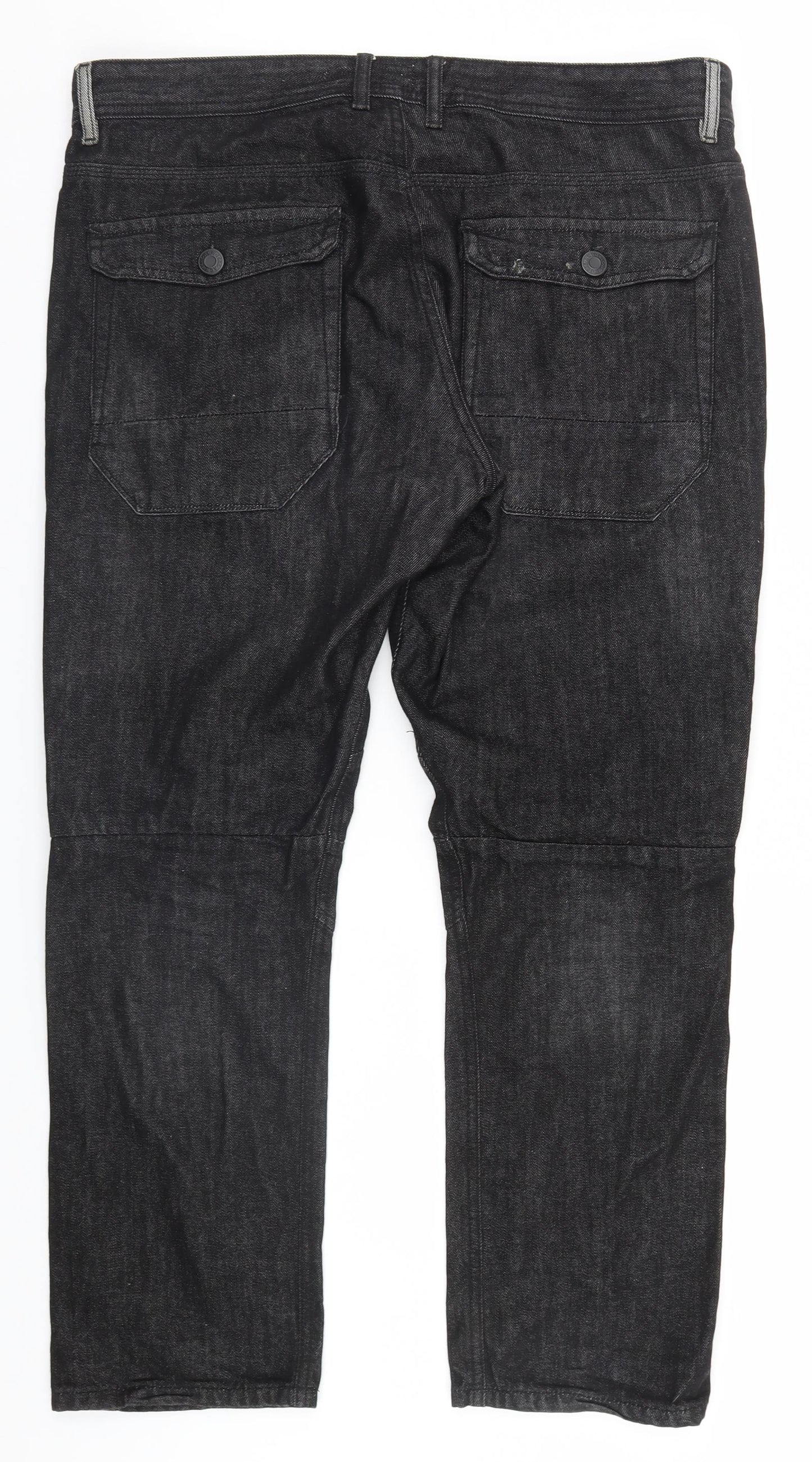 Authentic Mens Black   Straight Jeans Size 38 in L28 in