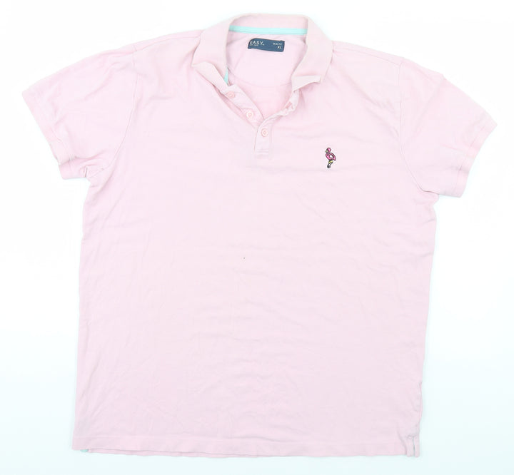 Easy Womens Pink   Basic Polo Size XL