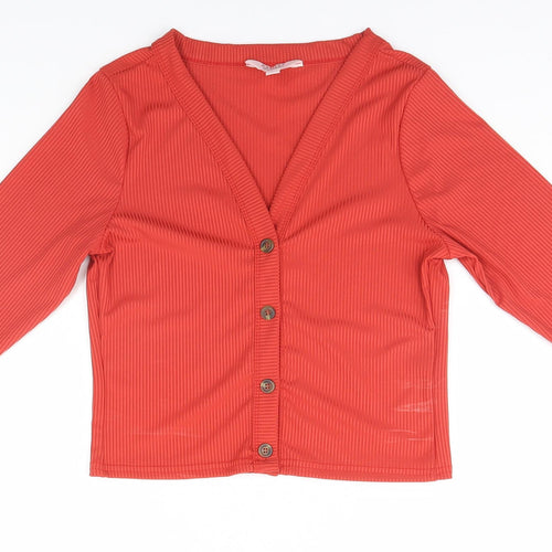 Miss Selfridge Womens Red   Cardigan Jumper Size 10