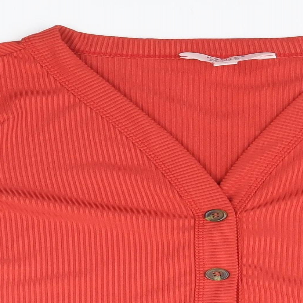 Miss Selfridge Womens Red   Cardigan Jumper Size 10