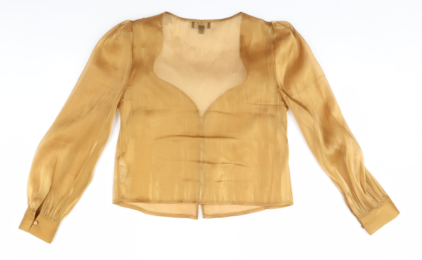 Lola Skye Womens Gold   Basic Blouse Size 10