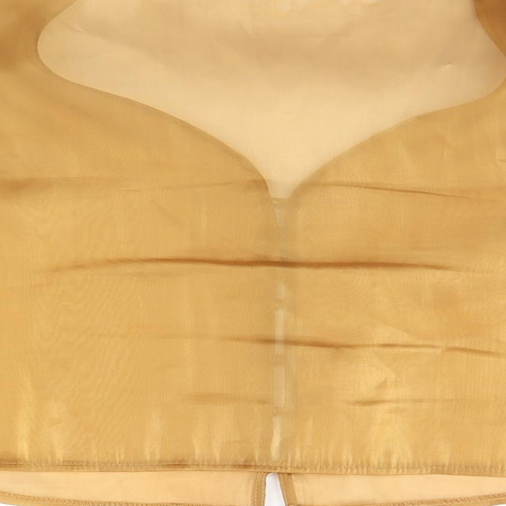 Lola Skye Womens Gold   Basic Blouse Size 10