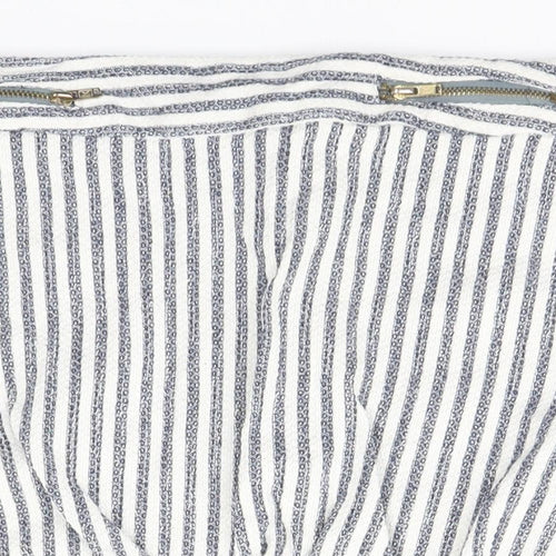 Topshop Womens White Striped  Straight & Pencil Skirt Size 12