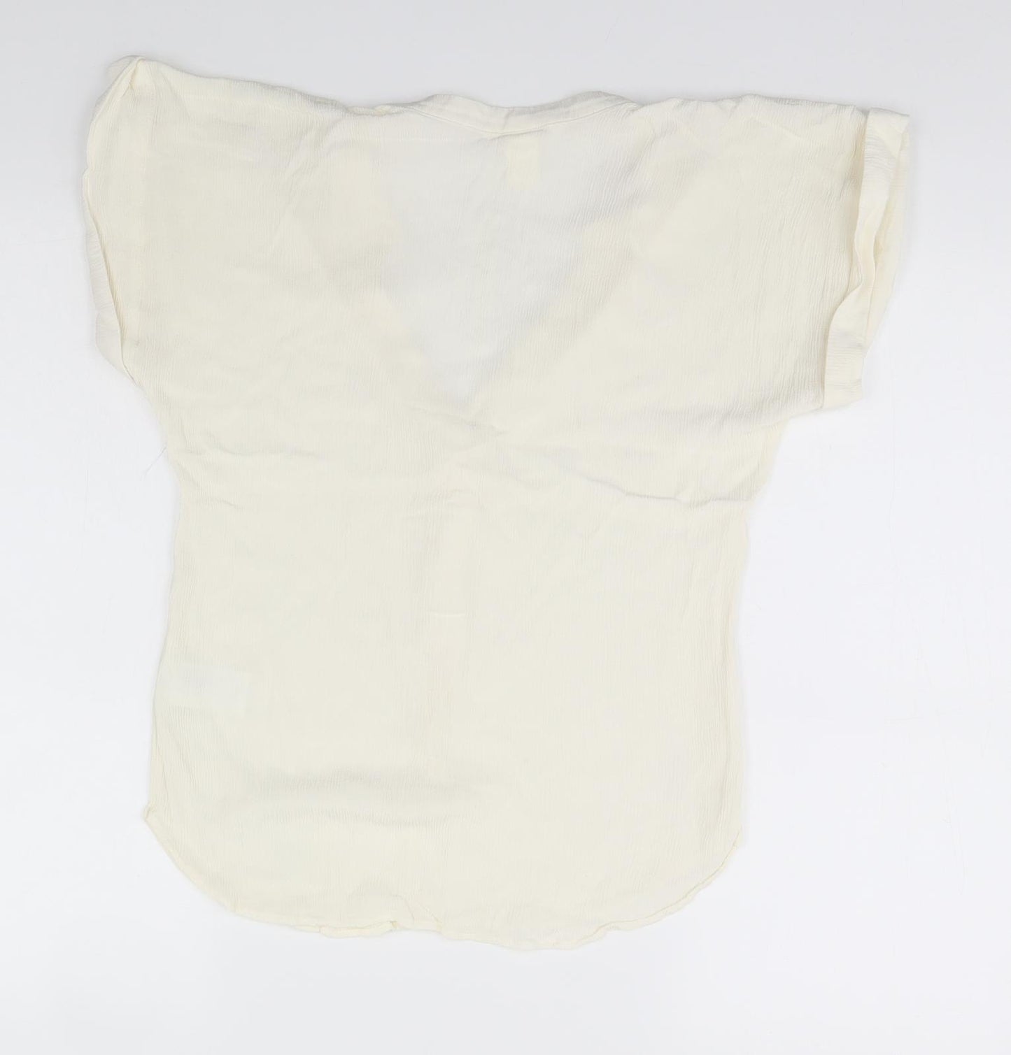 H&M Womens Ivory   Basic T-Shirt Size 8