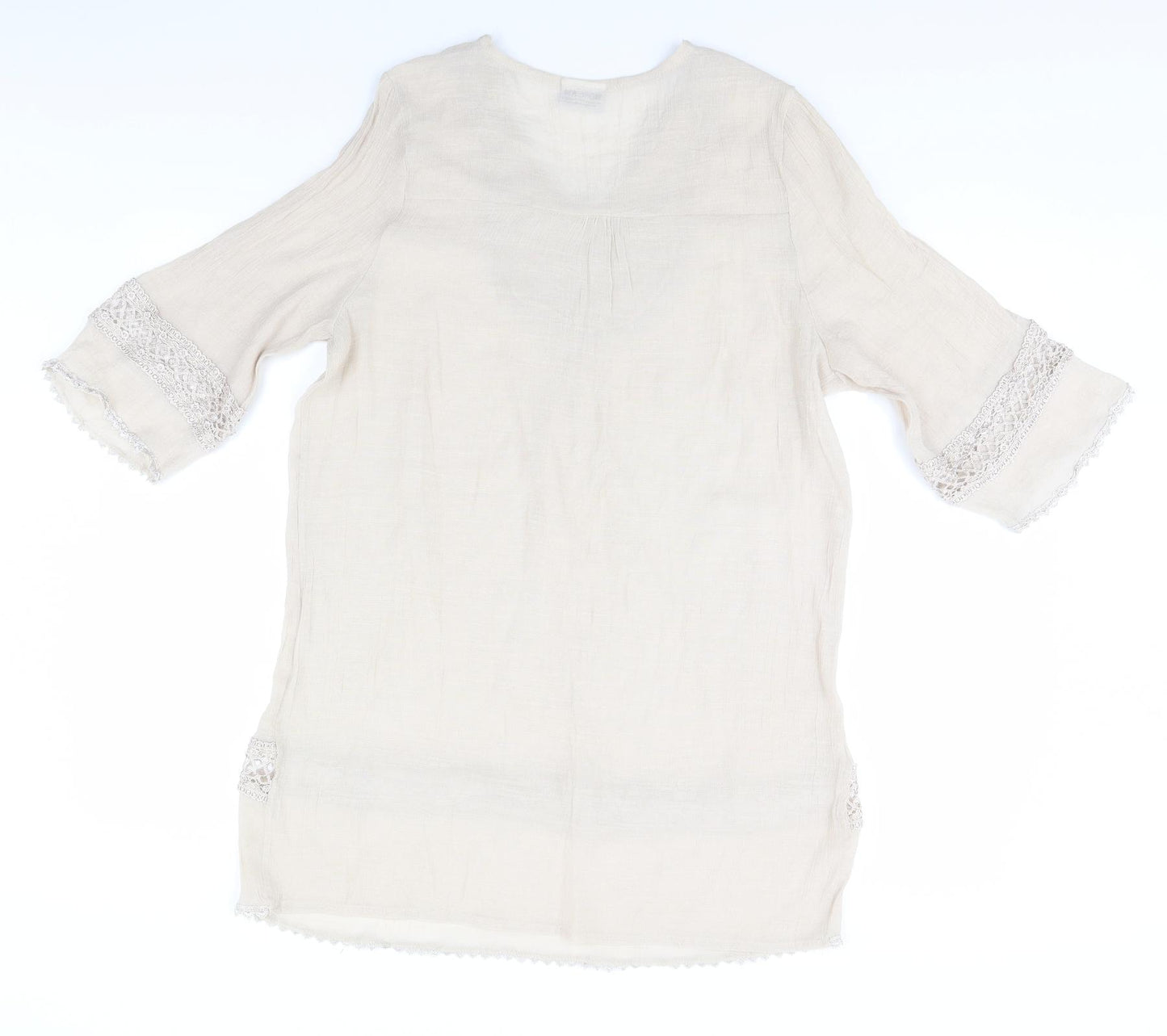 Style Womens Beige   Basic Blouse Size L