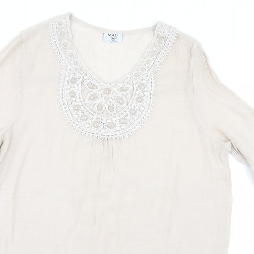 Style Womens Beige   Basic Blouse Size L