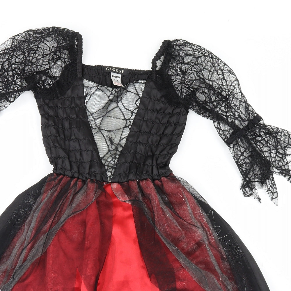 George Girls Black   A-Line  Size 5-6 Years  - Halloween