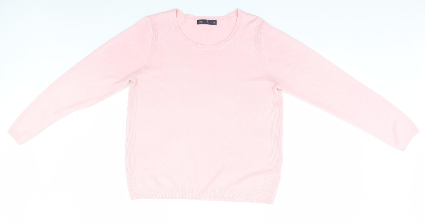 Marks and Spencer Womens Pink   Pullover Jumper Size 12