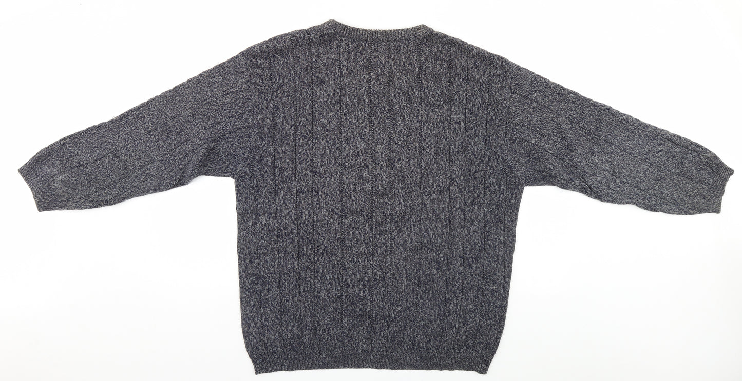 James Cowan Mens Grey   Pullover Jumper Size M