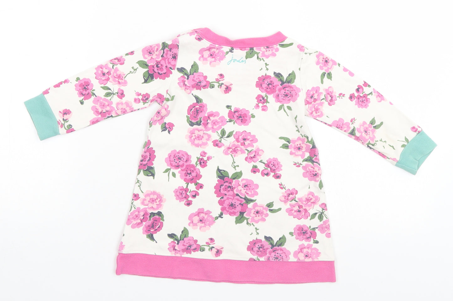 Joules Girls White Floral  A-Line