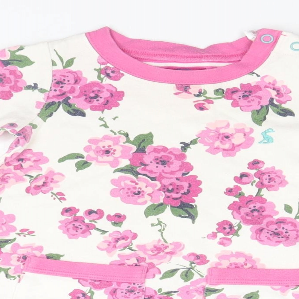 Joules Girls White Floral  A-Line