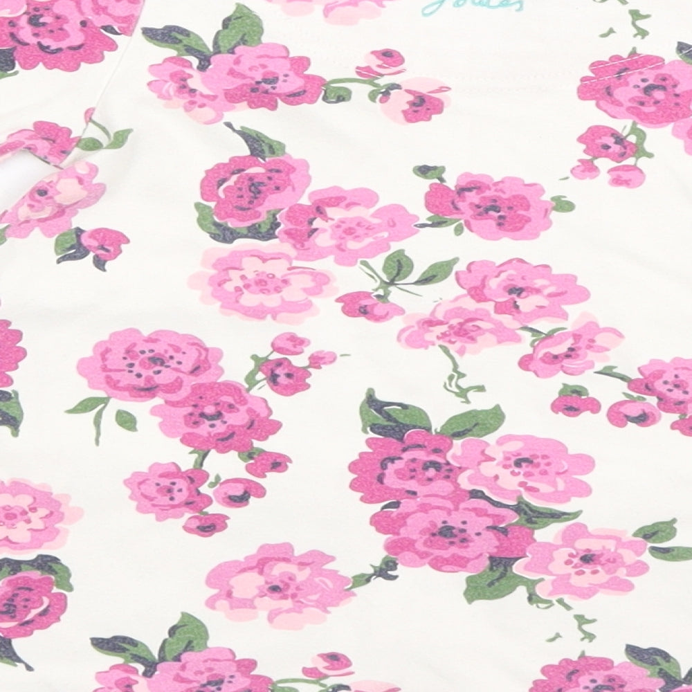Joules Girls White Floral  A-Line