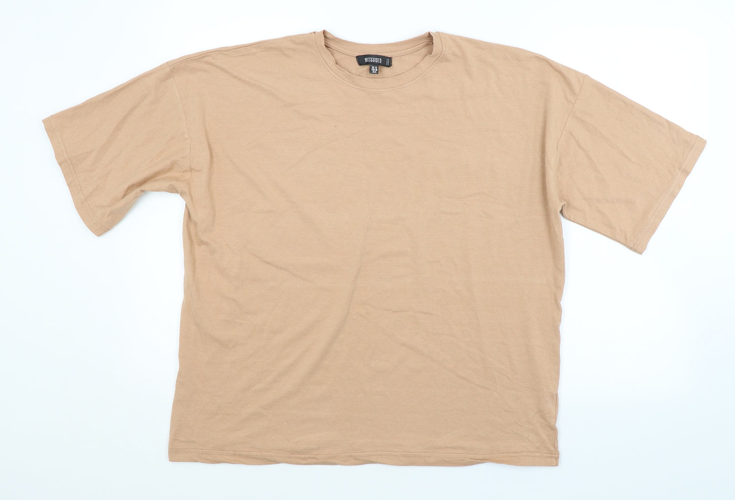 Missguided Womens Brown   Basic T-Shirt Size 10