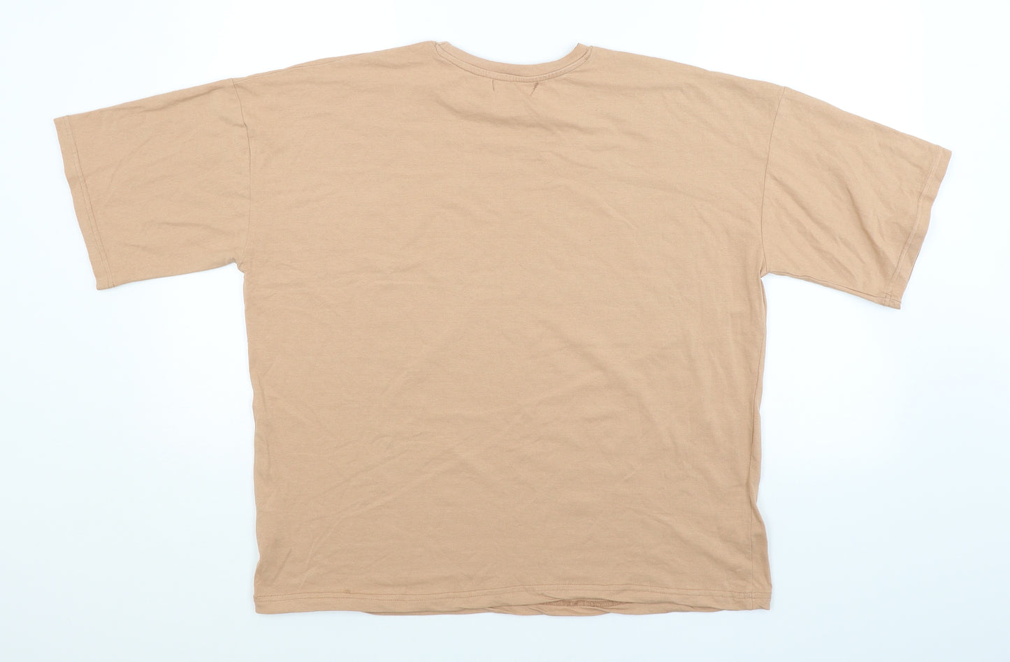 Missguided Womens Brown   Basic T-Shirt Size 10