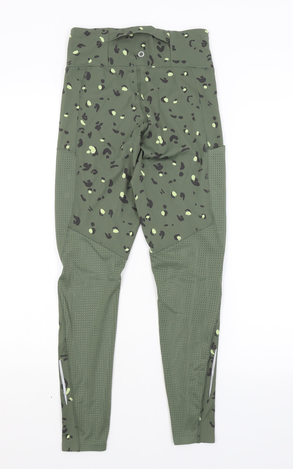 M&S Womens Green Animal Print  Compression Leggings Size 10 L26 in