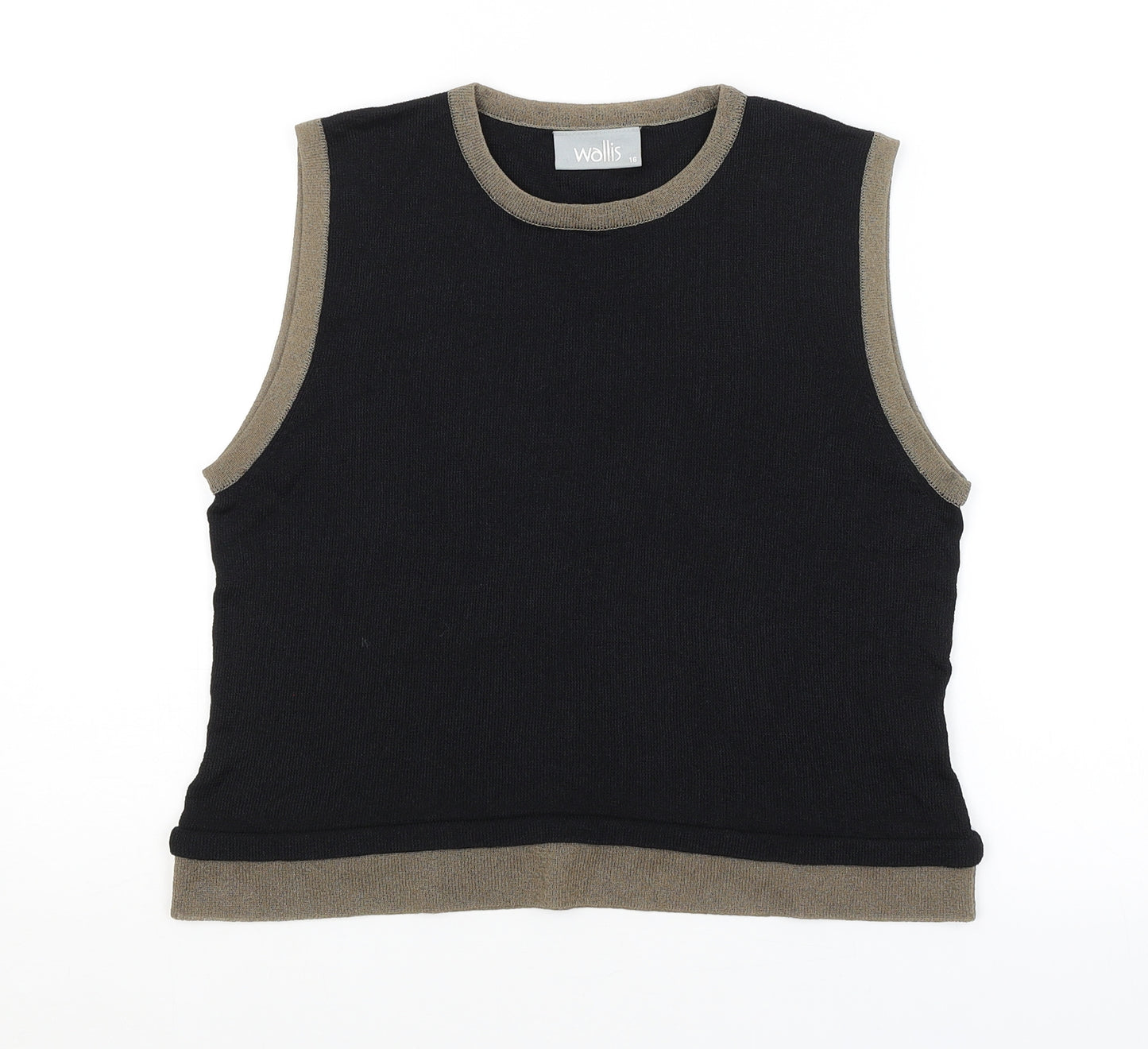 Wallis Womens Black   Vest Jumper Size 16