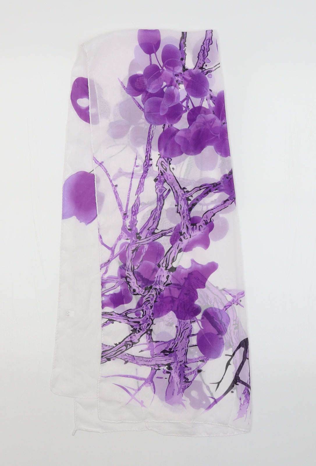 Preworn Womens White Floral   Shawl/Wrap