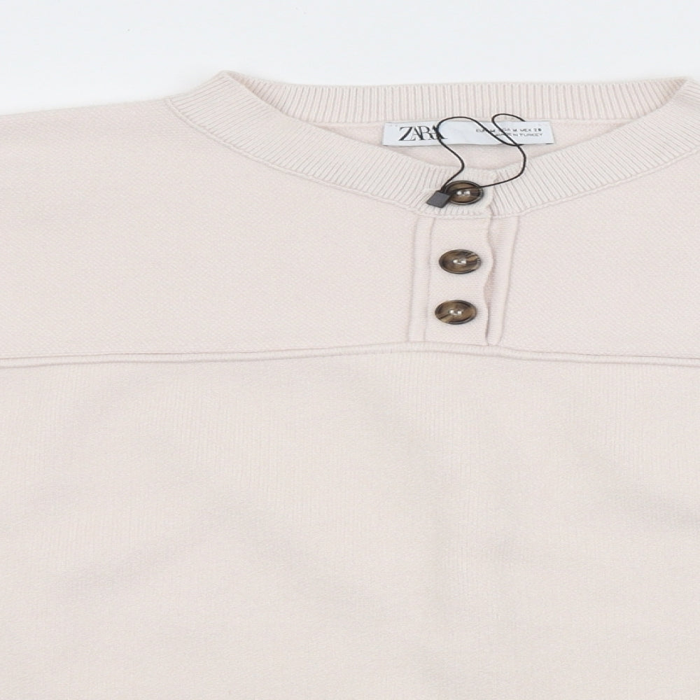 Zara Womens Pink   Pullover Jumper Size M