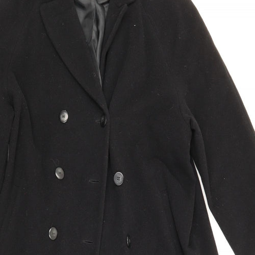 BHS Womens Black   Pea Coat Coat Size 18
