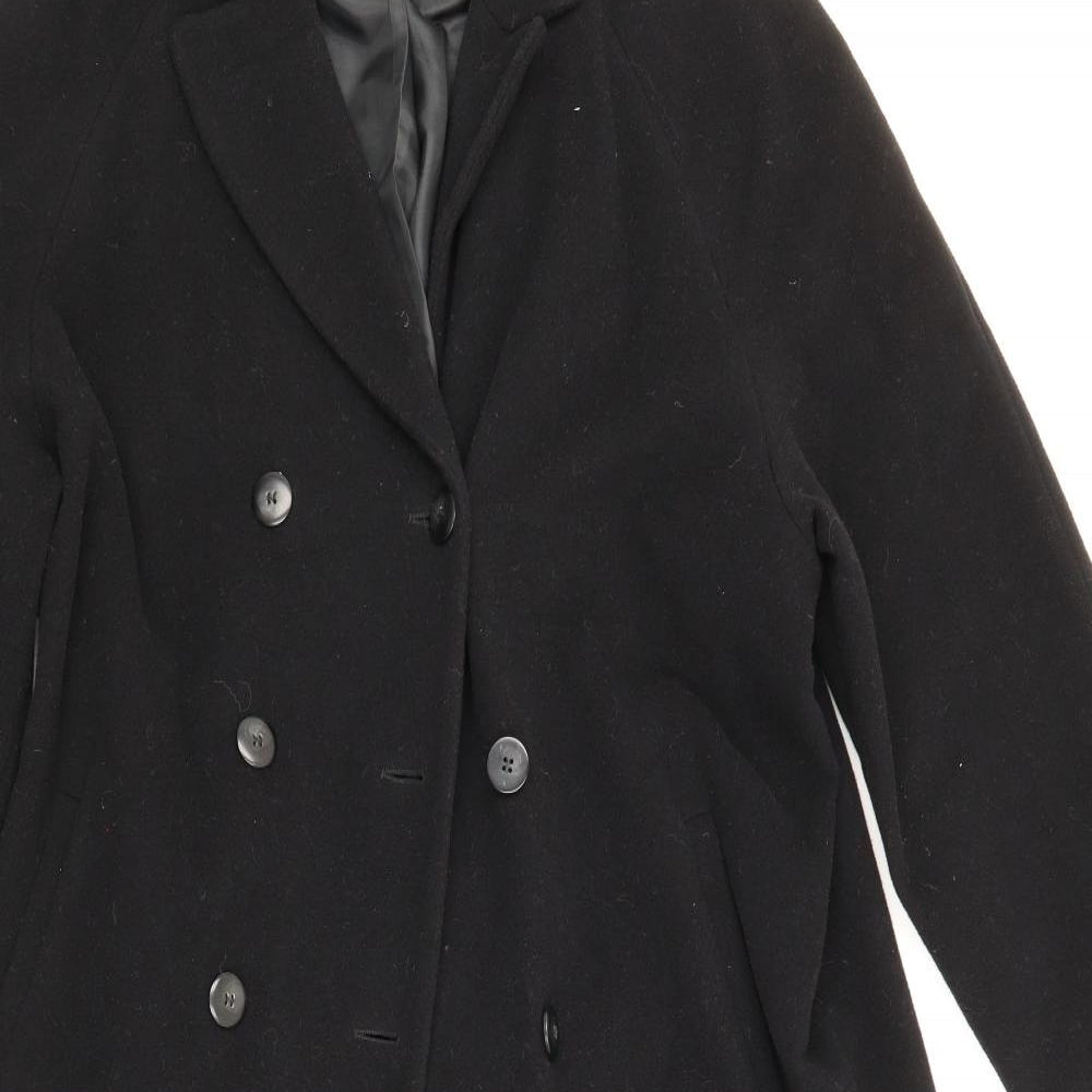 BHS Womens Black   Pea Coat Coat Size 18