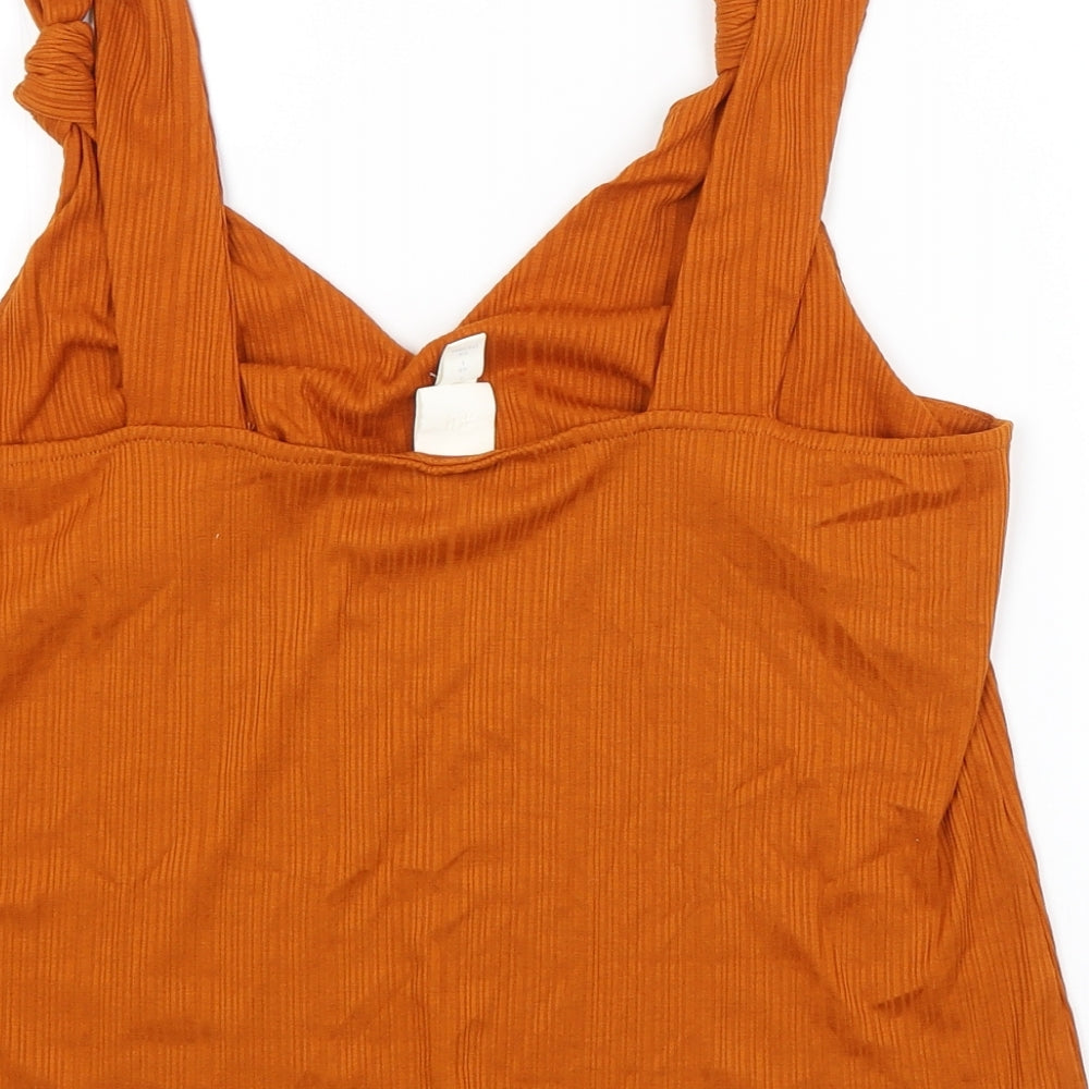 H&M Womens Orange   Cropped Tank Size L