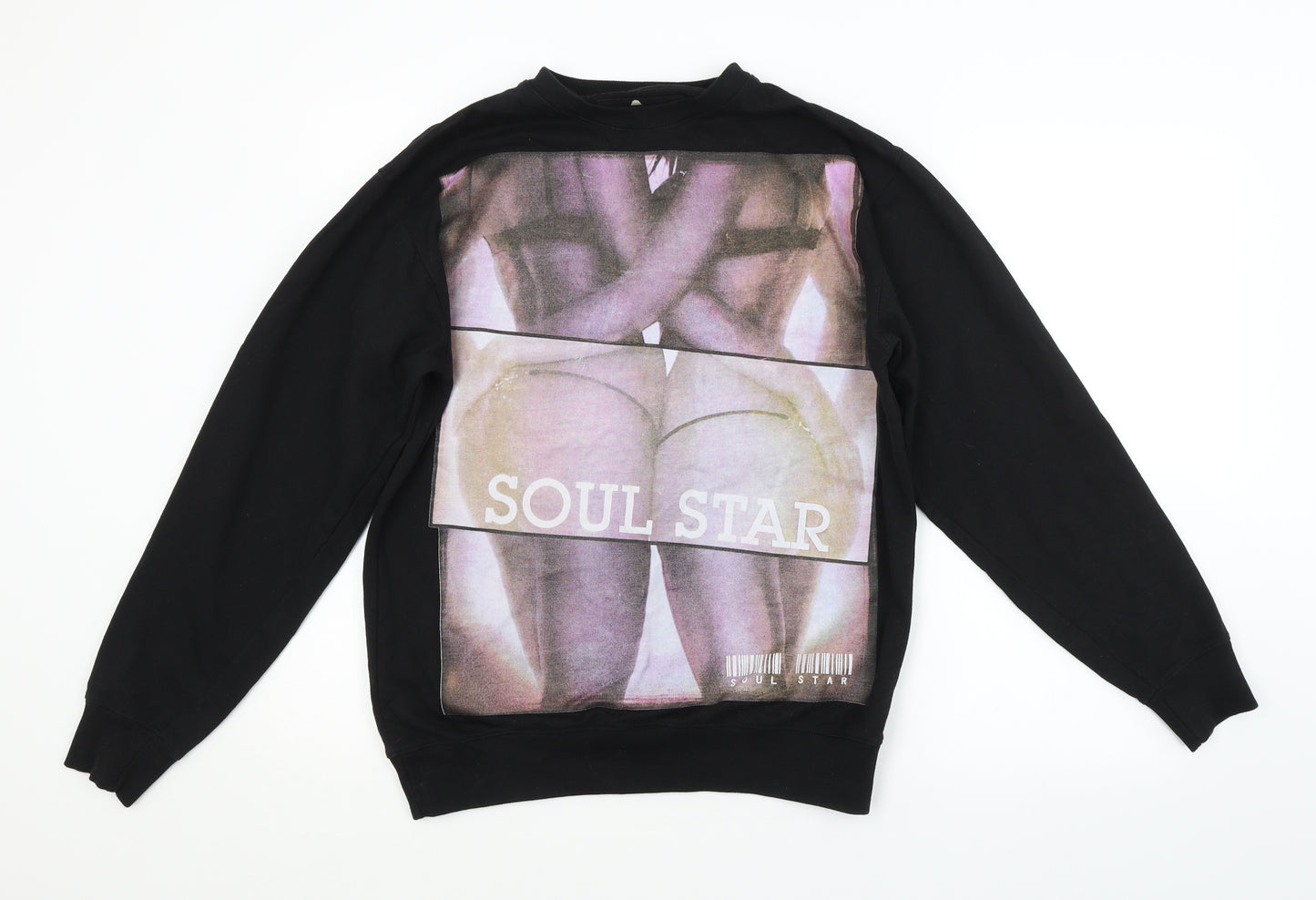 SOULSTAR Womens Black   Pullover Sweatshirt Size L