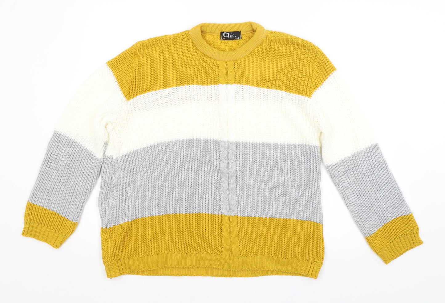 CHIC Womens Multicoloured   Pullover Jumper Size L