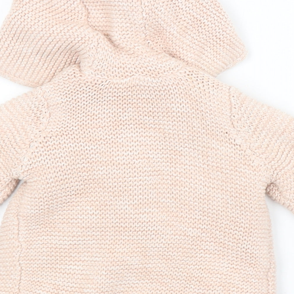F&F Girls Pink   Basic Coat Coat Size 3-6 Months