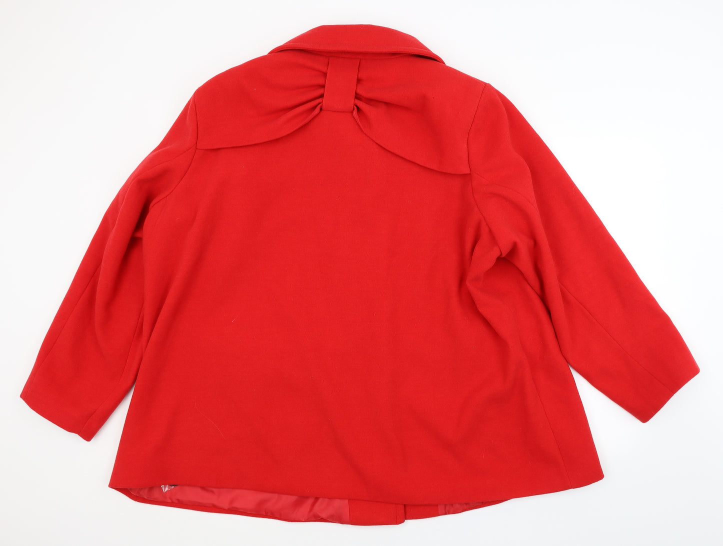 Simply Be Womens Red   Pea Coat Coat Size 32