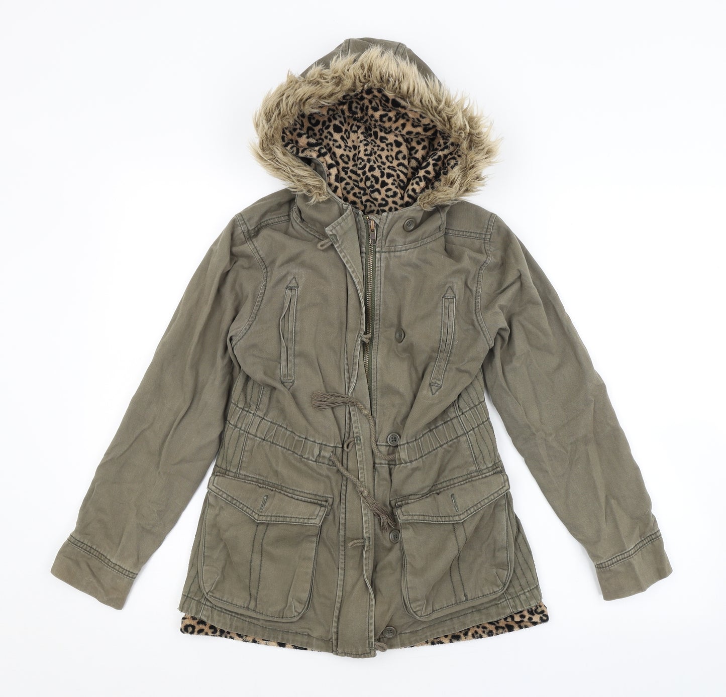 NEXT Girls Green Animal Print  Jacket  Size 9-10 Years