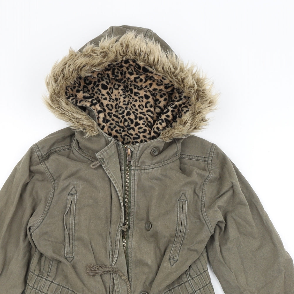 NEXT Girls Green Animal Print  Jacket  Size 9-10 Years
