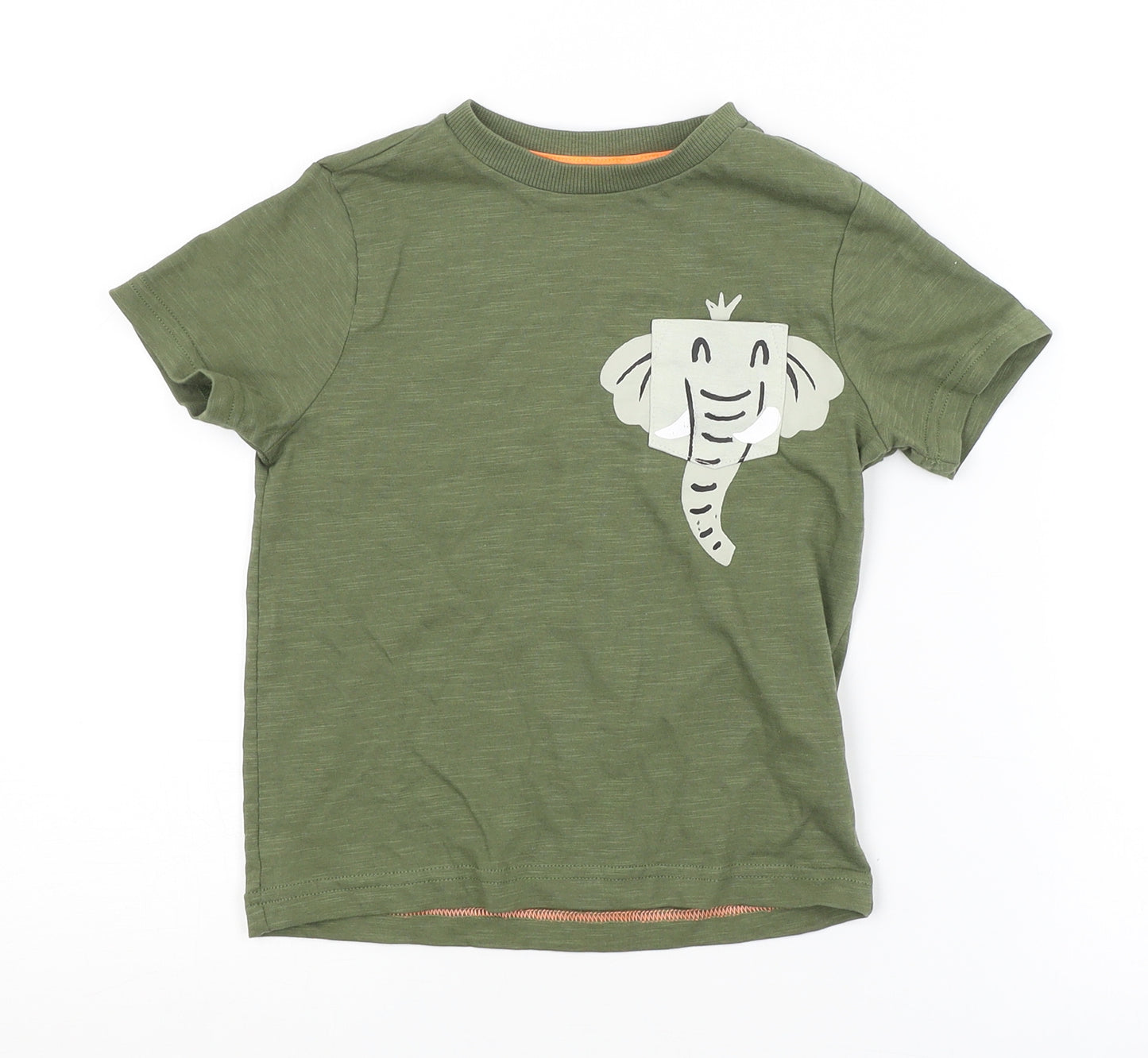 F&F Boys Green   Basic T-Shirt Size 3-4 Years  - ELEPHANT