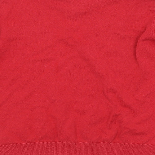 F&F SCHOOL Boys Red   Pullover Jumper Size 5-6 Years  - SCHOOL JUMPER