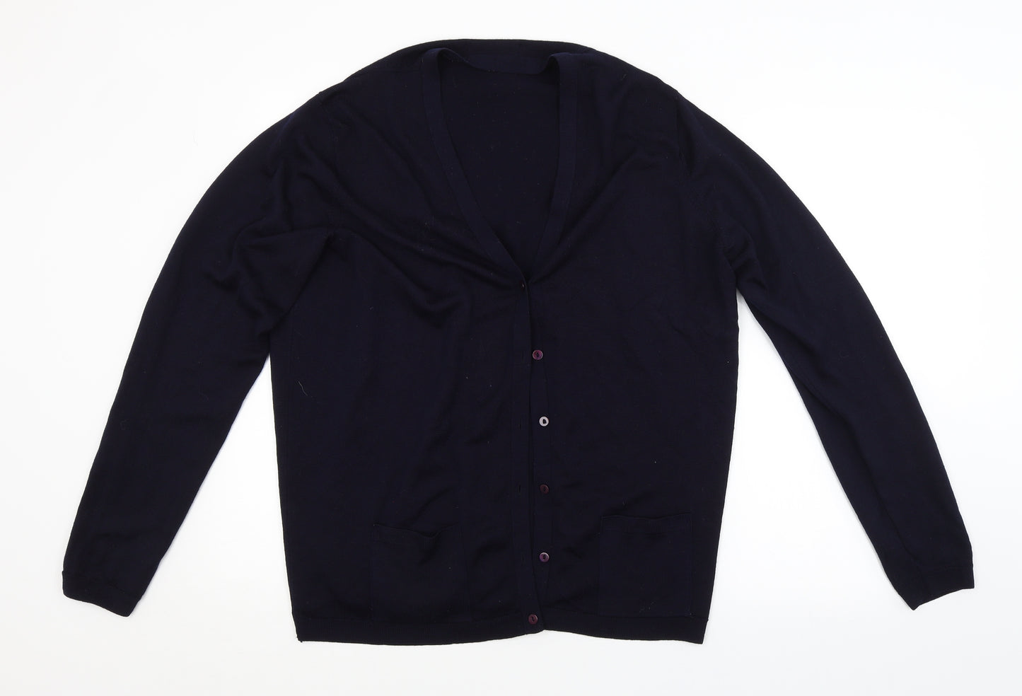 EWM Mens Blue   Cardigan Jumper Size L