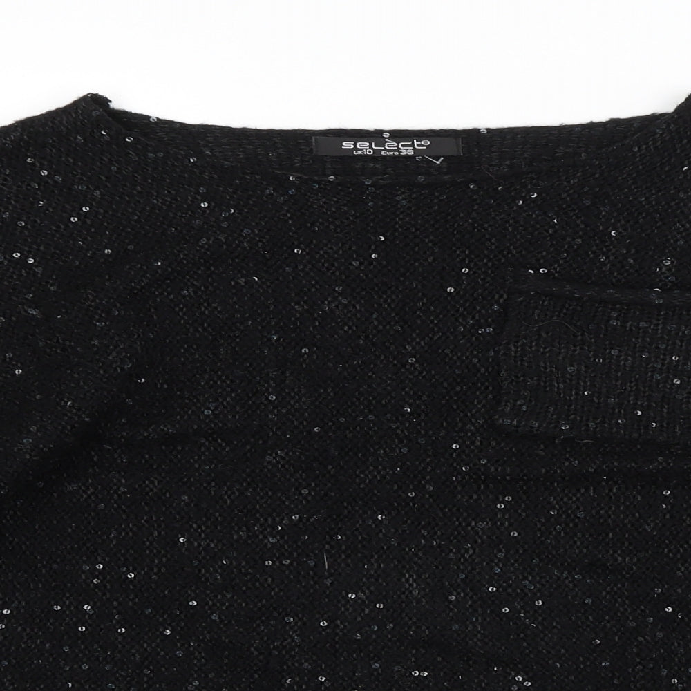 Select Womens Black   Pullover Jumper Size 10