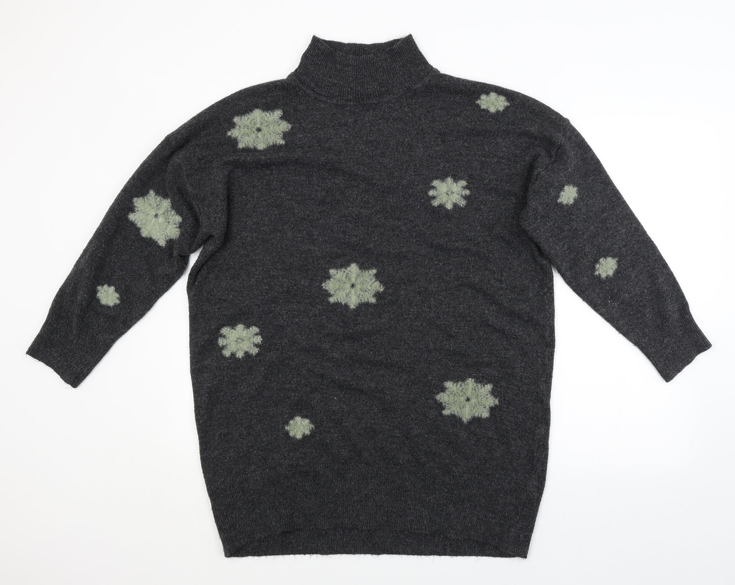 TU Womens Grey Argyle/Diamond  Pullover Jumper Size 16