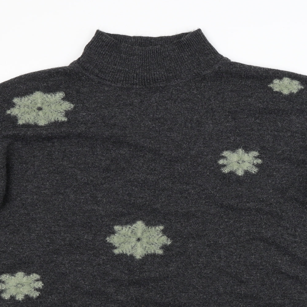 TU Womens Grey Argyle/Diamond  Pullover Jumper Size 16