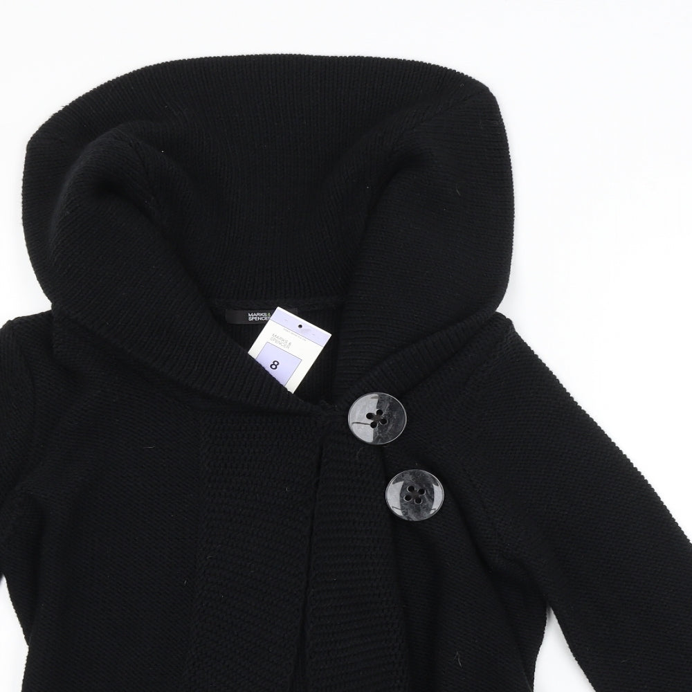 M&S Womens Black   Cardigan Jumper Size 8
