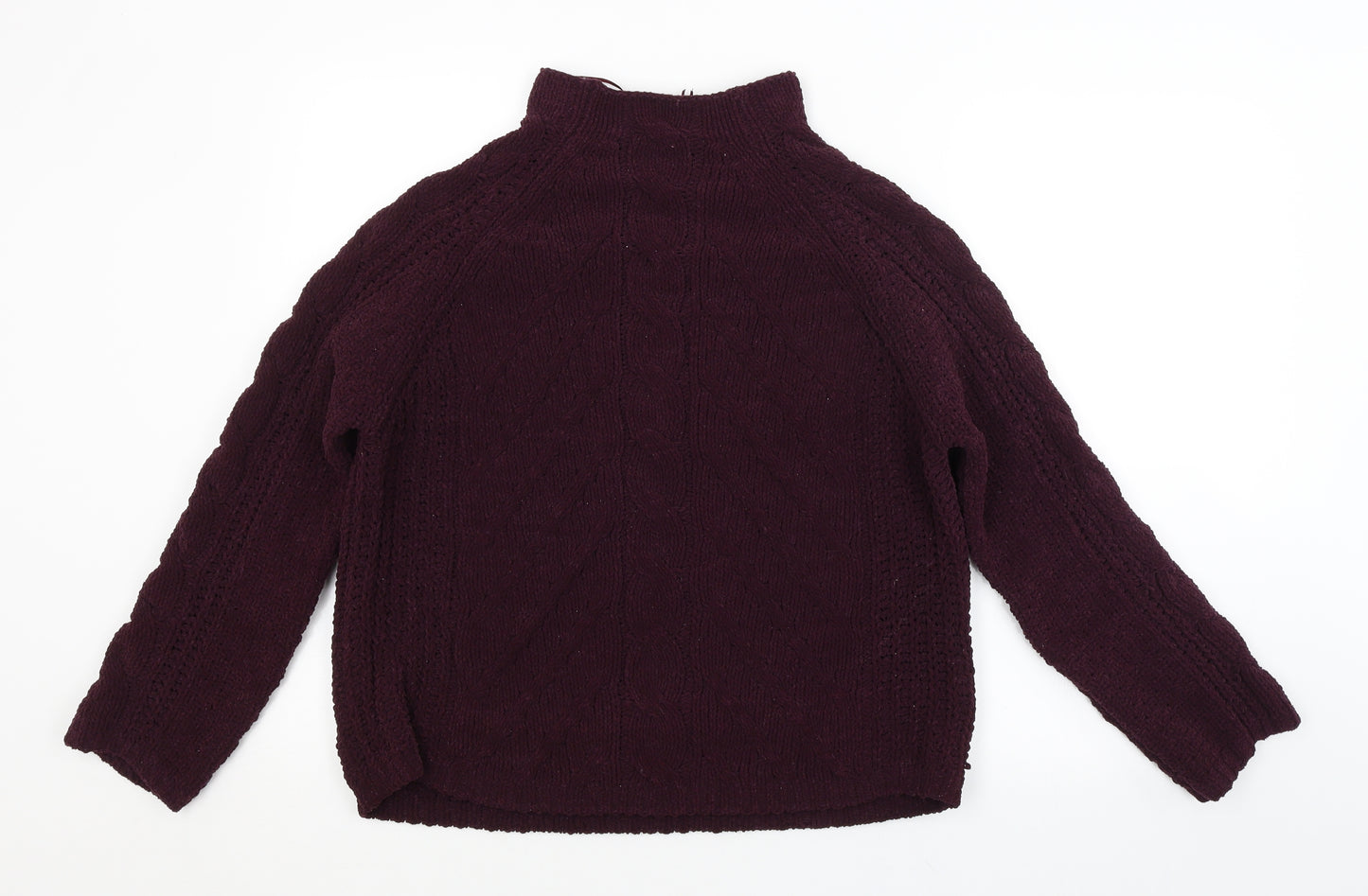 M&S Womens Purple Striped  Pullover Jumper Size M