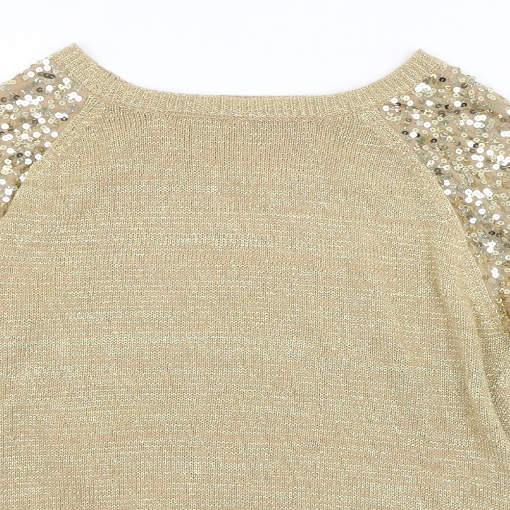 Atmosphere Womens Gold   Pullover Jumper Size 10