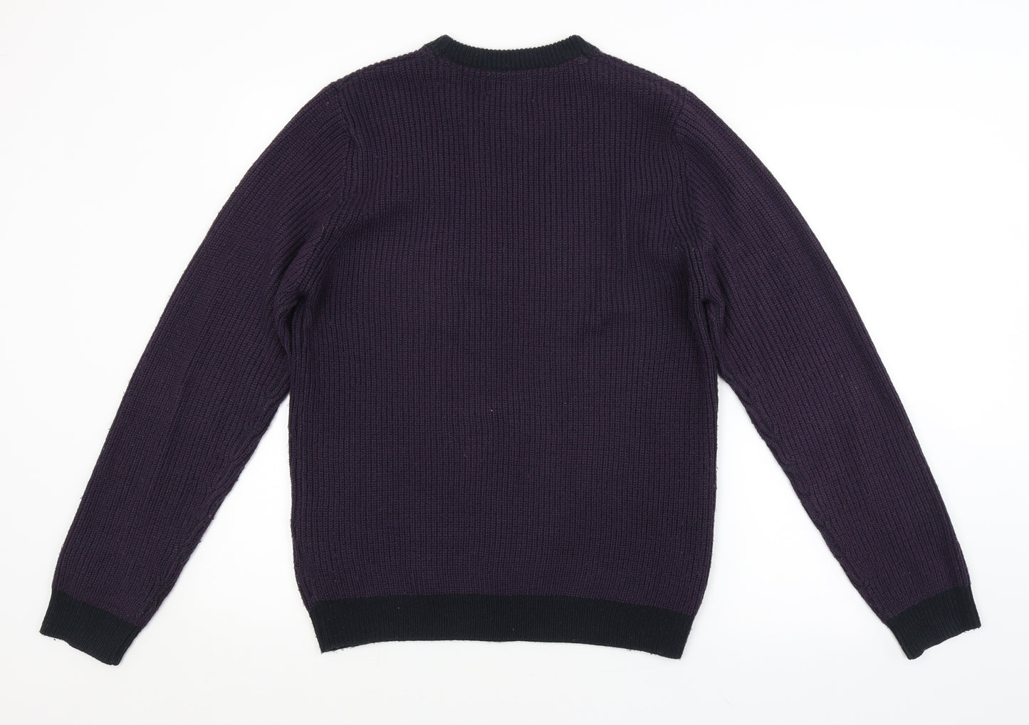 M&S Mens Purple   Pullover Jumper Size S