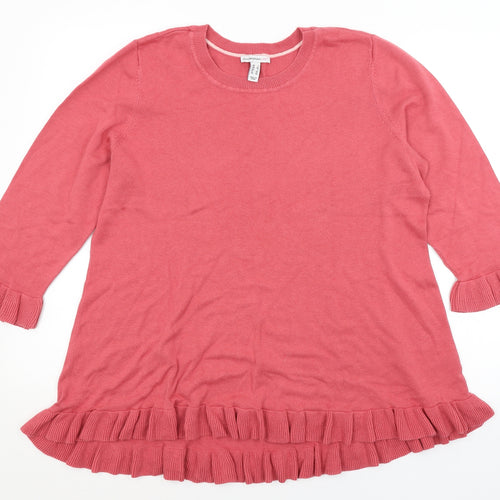 Isaac Mizrahi Womens Pink   Pullover Jumper Size XL