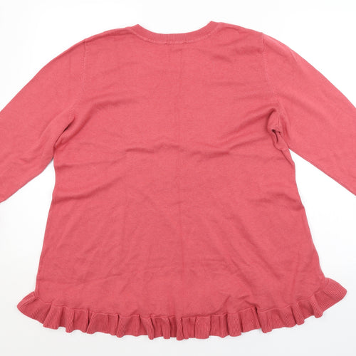 Isaac Mizrahi Womens Pink   Pullover Jumper Size XL