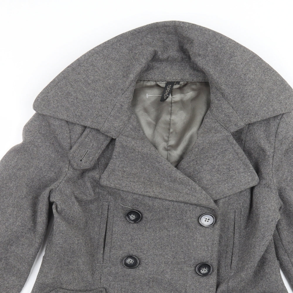 Topshop Womens Grey   Jacket  Size 12