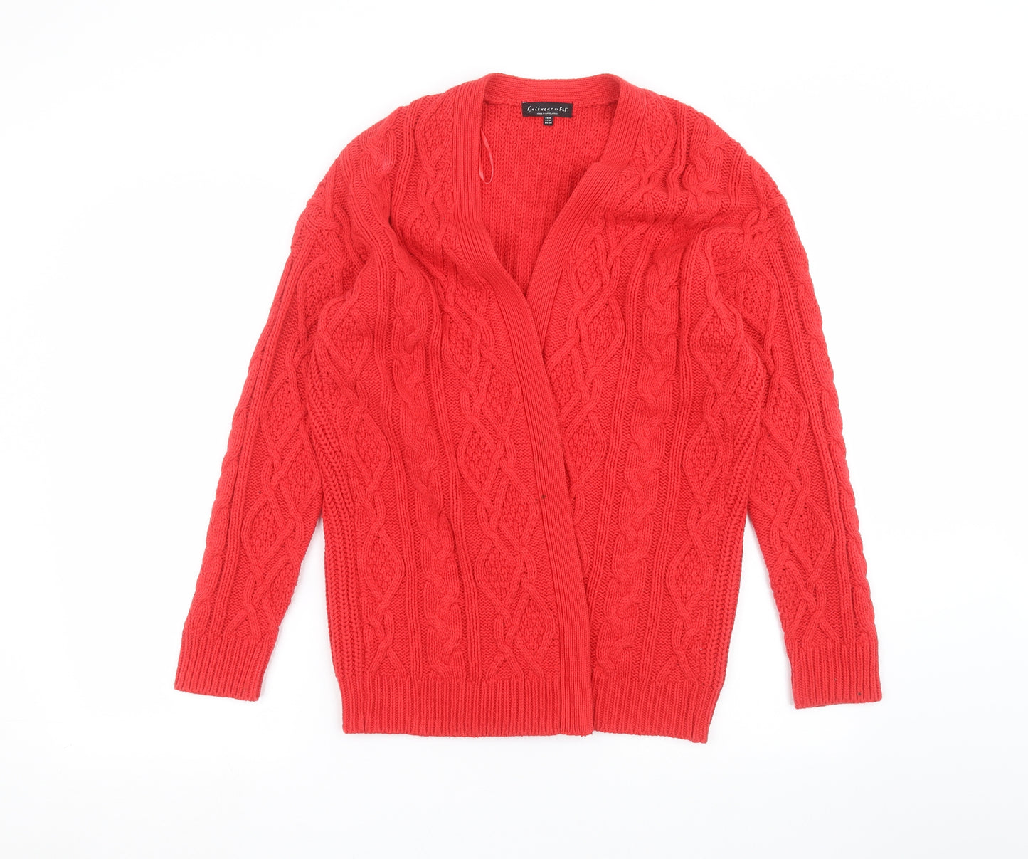 F&F Womens Red   Cardigan Jumper Size 8