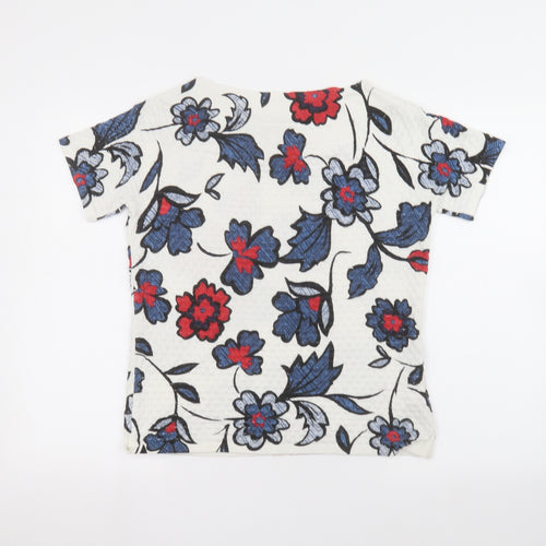 NEXT Womens White Floral  Basic T-Shirt Size 12