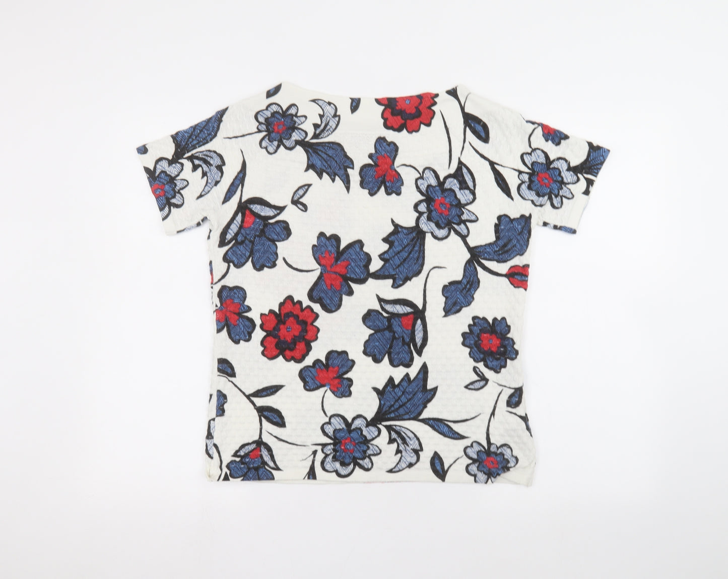 NEXT Womens White Floral  Basic T-Shirt Size 12