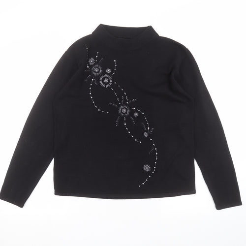 Lauren Taylor Womens Black   Pullover Jumper Size M