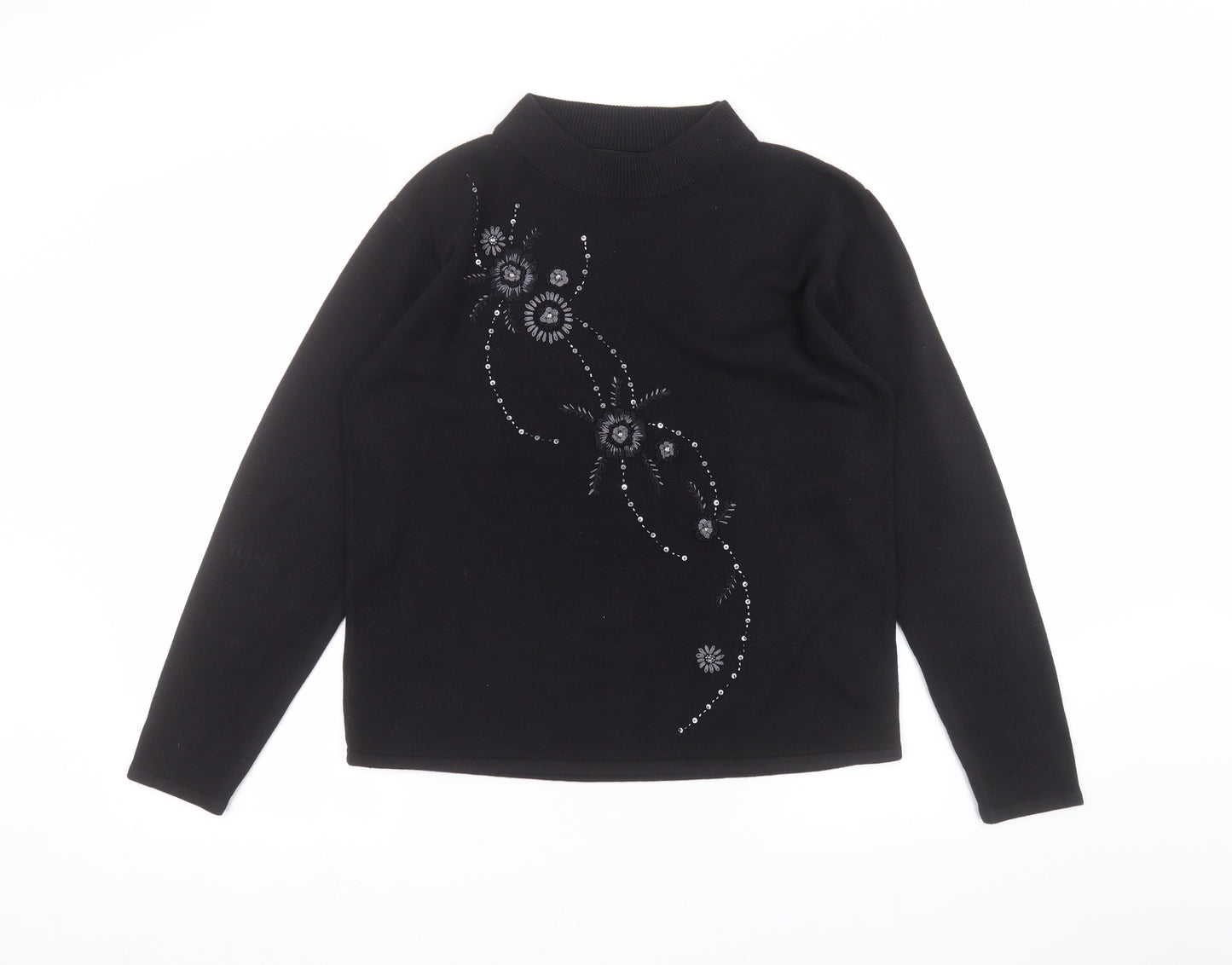 Lauren Taylor Womens Black   Pullover Jumper Size M