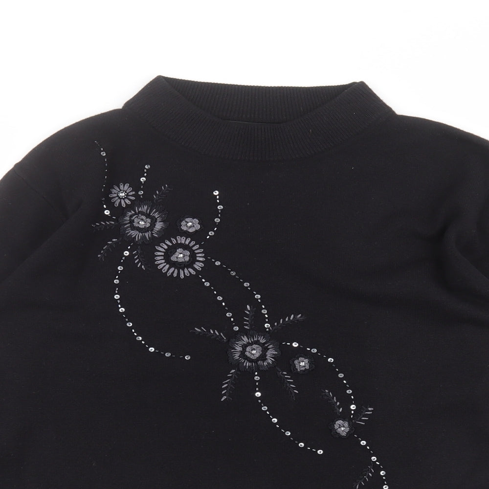 Lauren Taylor Womens Black   Pullover Jumper Size M